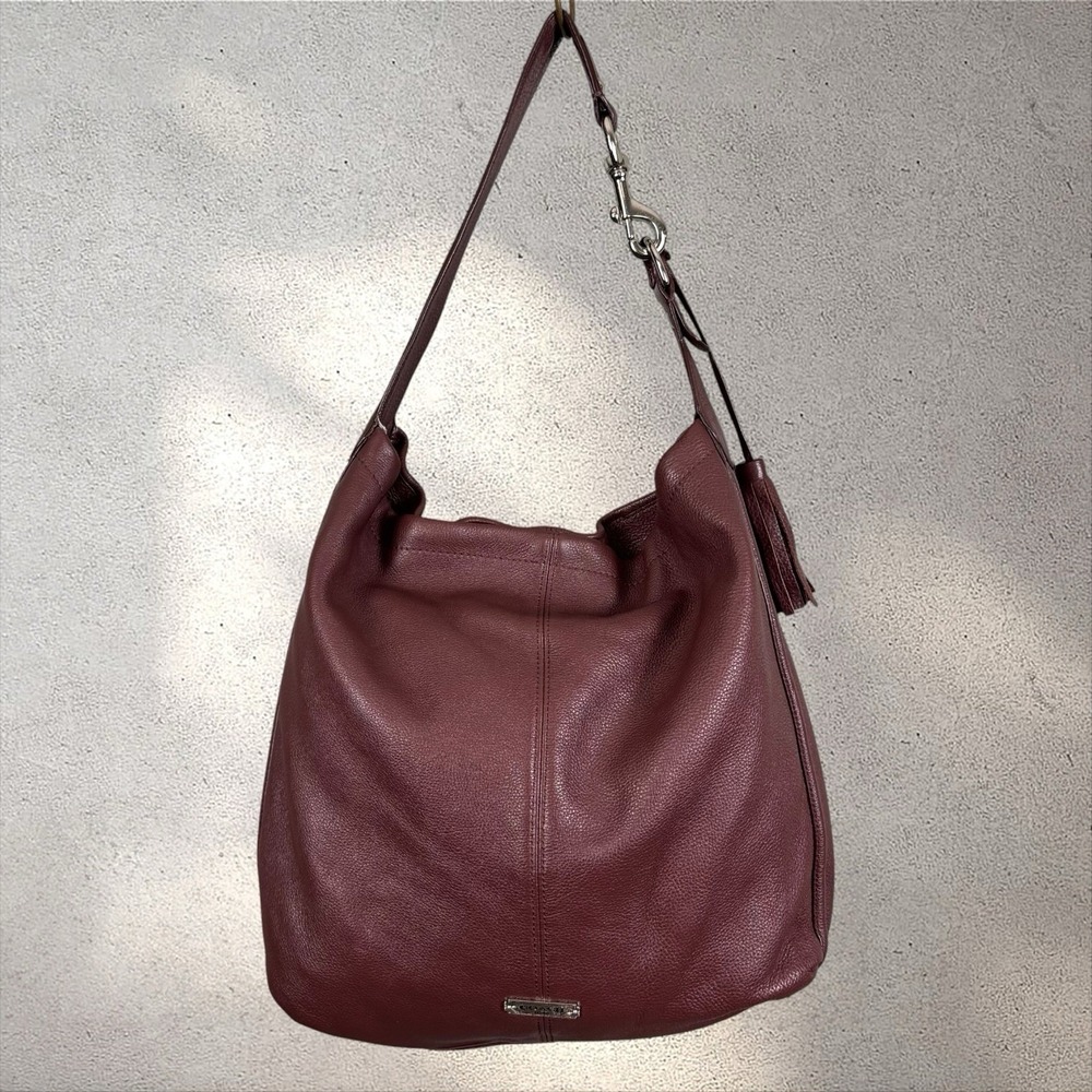 COACH Shoulder Bag F23309 Hobo Burgundy Tote Purse Leather Avery Oxblood